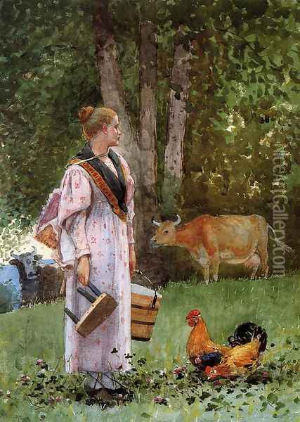 The Milk Maid Oil Painting - Winslow Homer