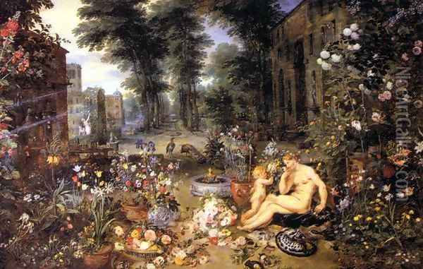 The Sense of Smell Oil Painting - Jan The Elder Brueghel