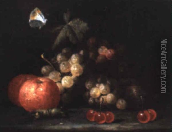 Nature Morte Aux Fruits Oil Painting - Jan Pauwel Gillemans The Elder