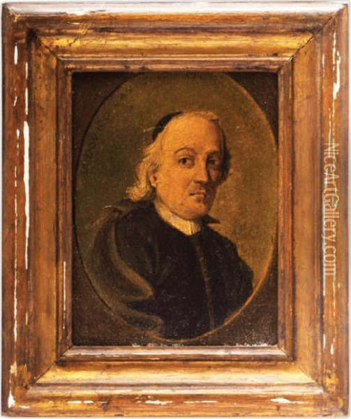 Retrato De Ludovico Antonio Muratori. Oil Painting - Adeodato Malatesta