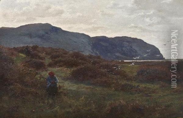 Coastal Scene Oil Painting - James Hey Davies
