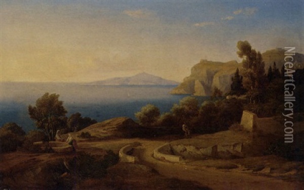 A View Of The Southern Italian Coast Oil Painting - Carl Friedrich Heinrich Werner