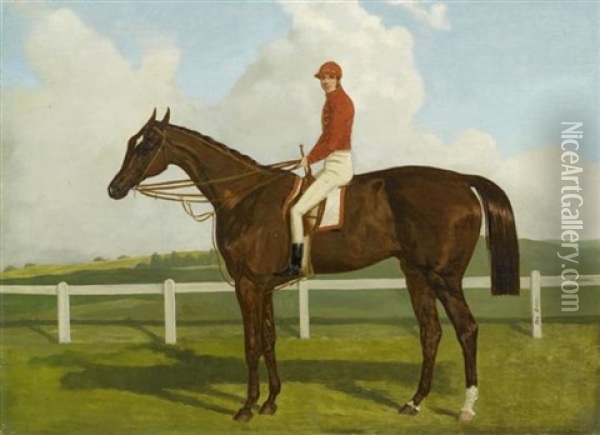 Pferd Mit Jockey Oil Painting - Harry Hall