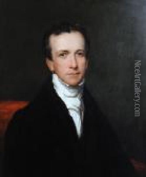 Portrait Of A Gentleman Oil Painting - John Hoppner