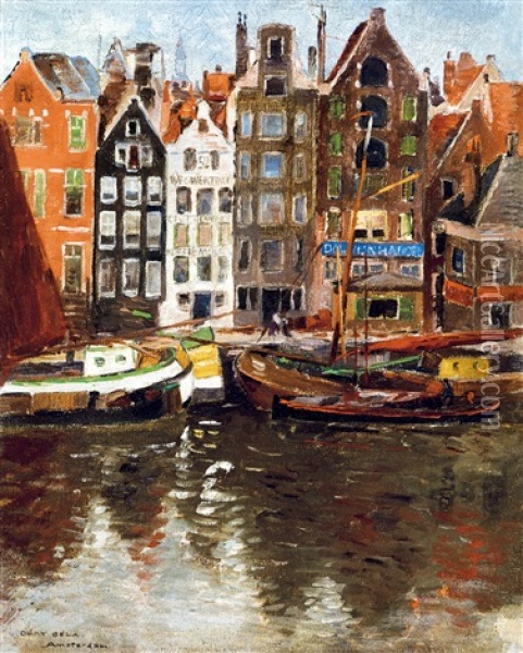 Amsterdam Oil Painting - Bela Dery