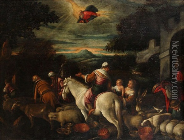 Abraham Part De Haran Oil Painting - Francesco Bassano the Younger