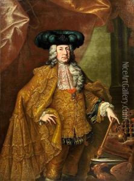 Portrait Of The Emperor Francis I Oil Painting - Martin II Mytens or Meytens