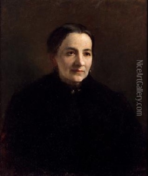 Retrato De Dama Oil Painting - Jose Casado del Alisal