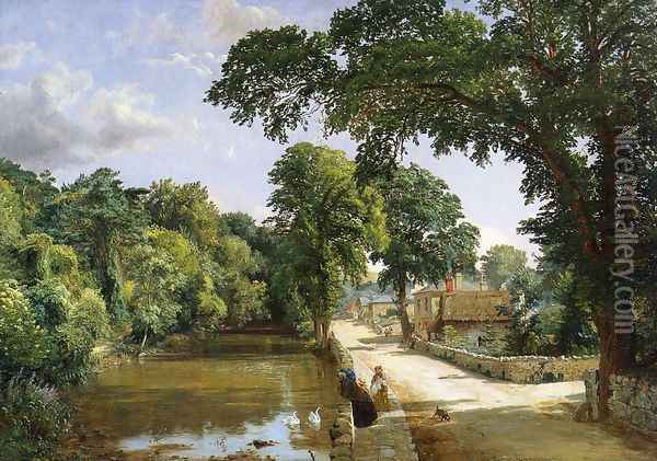 Bonchurch, Isle of Wight Oil Painting - Jasper Francis Cropsey