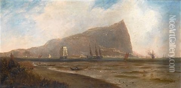 The Rock Of Gibraltar Oil Painting - Charles Ward
