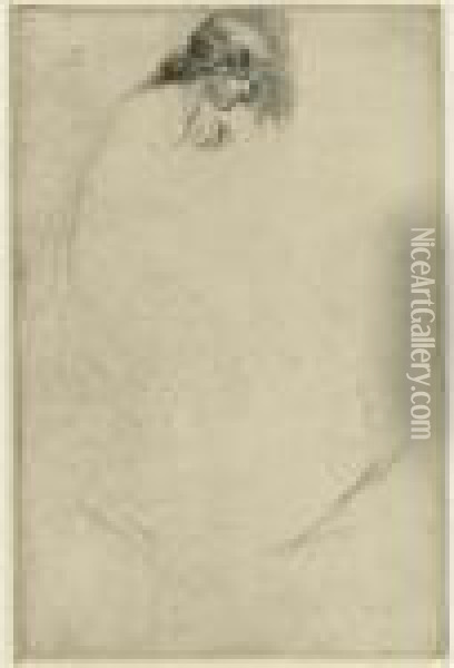 Jo's Bent Head (kennedy 78 Ii) Oil Painting - James Abbott McNeill Whistler