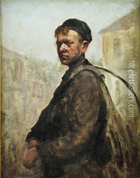 The Chimney Sweeper Oil Painting - Nicolae Petrescu Mogos