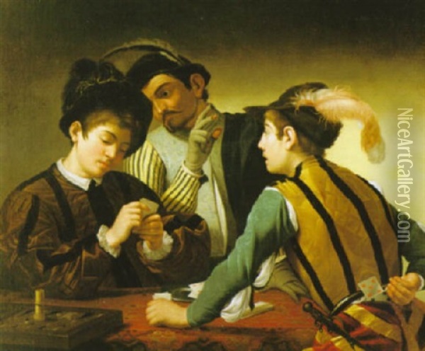 Falskspelarna Oil Painting -  Caravaggio