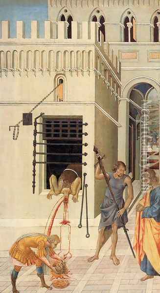 The Beheading of St. John the Baptist 1455-60 Oil Painting - Giovanni di Paolo