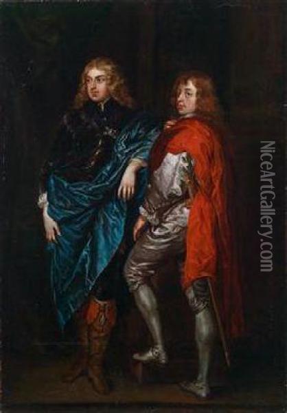 Doppelbildnis Zweier Bruder Aus Der Familie Stuart Oil Painting - Sir Anthony Van Dyck