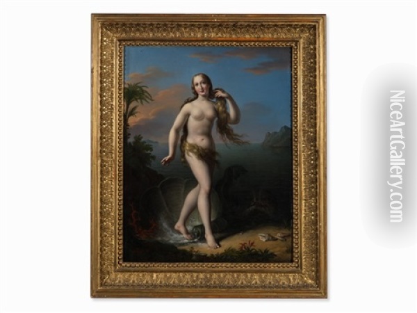 The Birth Of Venus Oil Painting - Johann Nepomuk Hoefel