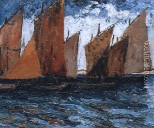 S,chage Des Voiles Oil Painting - Maxime Maufra