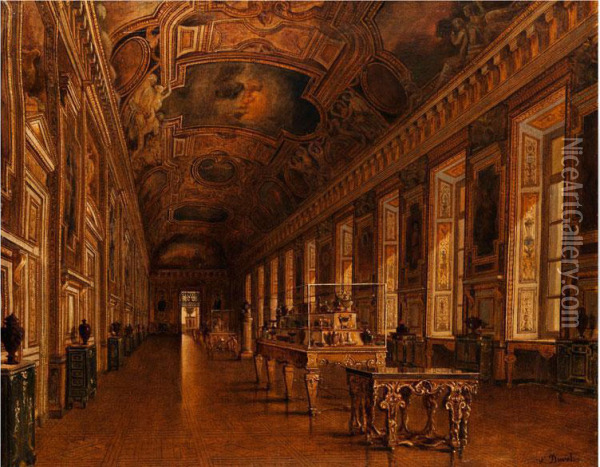 Inneres Der Apollo-galerie Imlouvre Oil Painting - Victor Duval