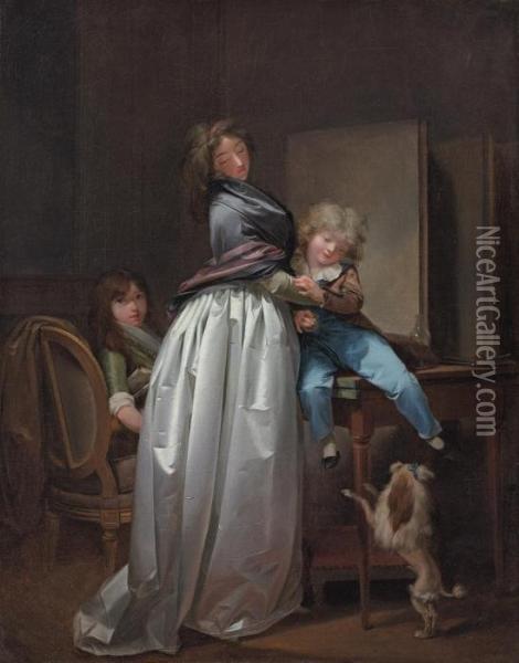 'la Jeune Mere' (the Young Mother) Oil Painting - Louis Leopold Boilly