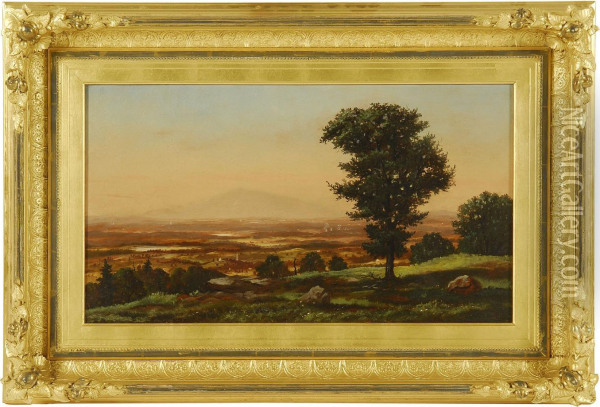 New England Mountain Landscape Oil Painting - Gamaliel Waldo Beaman