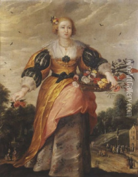 Flore Ou L'allegorie Du Printemps Oil Painting - Erasmus Quellinus II