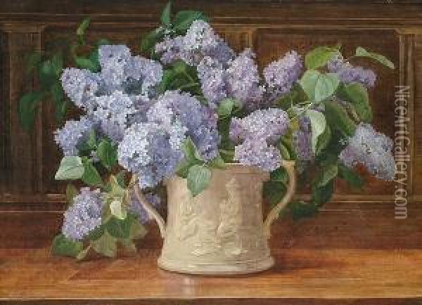 Hydrangea; Daisies Oil Painting - Edith Isabel Barrow