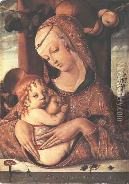 Virgin and Child 1490s Oil Painting - Carlo Crivelli