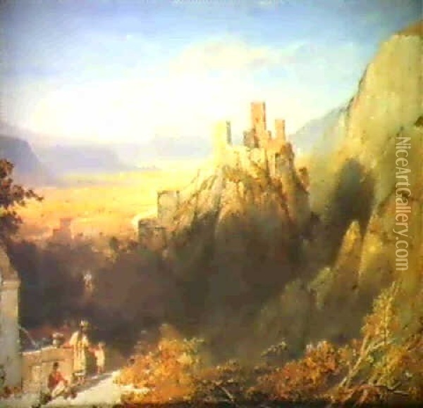 Acradian Fantasy Oil Painting - William Linton