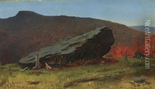 View In The Catskills Oil Painting - Sanford Robinson Gifford