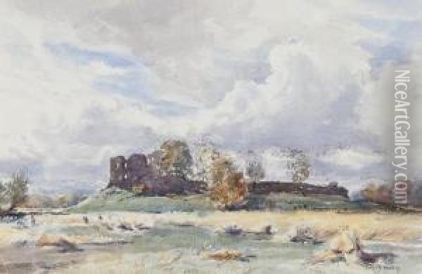 Duffus Castle Oil Painting - David West