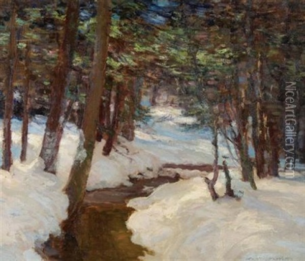Winter Landsacpe Oil Painting - Walter Nettleton