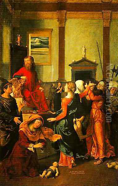 The Massacre of the Innocents Oil Painting - Giovanni Francesco Caroto