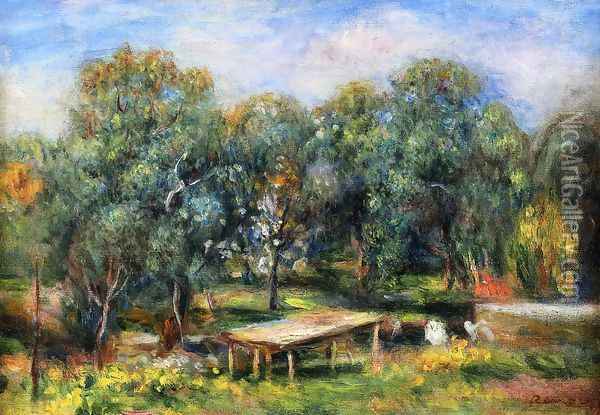 Landscape at Collettes I Oil Painting - Pierre Auguste Renoir