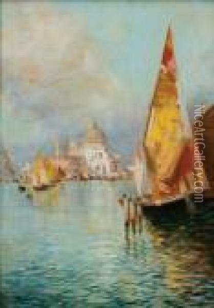 Venezia Oil Painting - Oscar Ricciardi