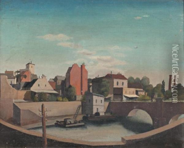 Quai De Seine Oil Painting - Amadeus Ernst Barth