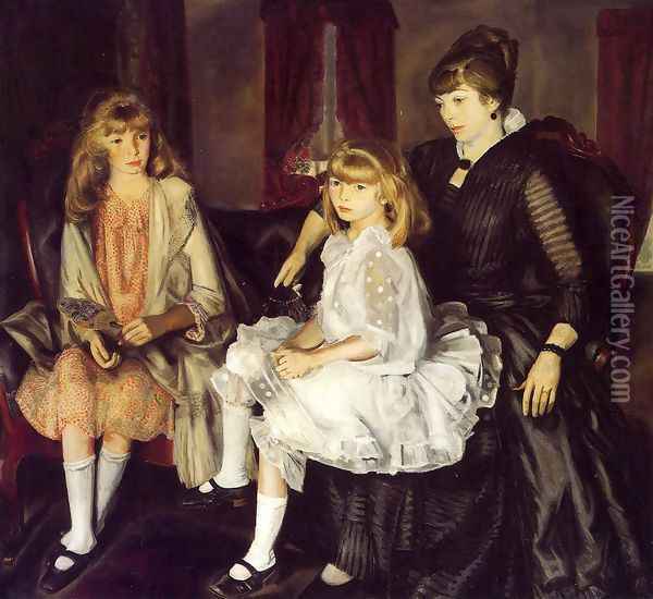 Emma And Her Children Oil Painting - George Wesley Bellows