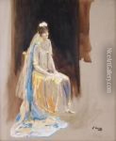 Study For Their Majesties Court-lady Coates Oil Painting - John Lavery