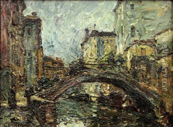 Rio St. Trovaso Oil Painting - Walter Griffin