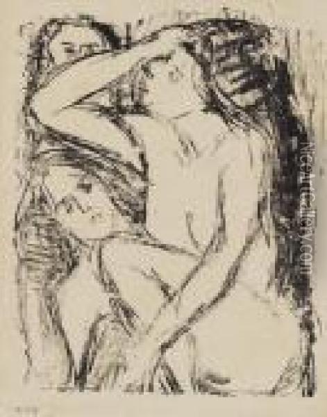 Der Traum Der Lesbierin. Oil Painting - Ernst Ludwig Kirchner
