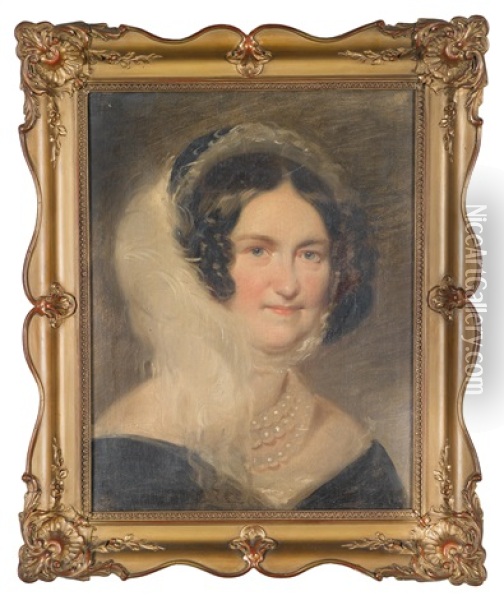 Empress Karoline Auguste Of Austria(?) Oil Painting - Friedrich von Amerling