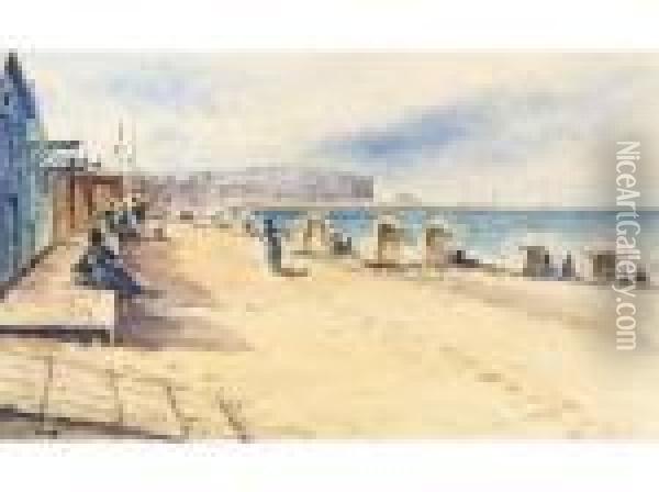 Dieppe. Oil Painting - Eugene Boudin