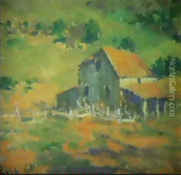 The Barn (dbl-sided) Oil Painting - Selden Connor Gile