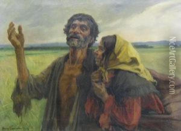 The Blind Man Oil Painting - Johann Larwin