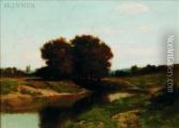 Quiet Stream Oil Painting - Franklin De Haven