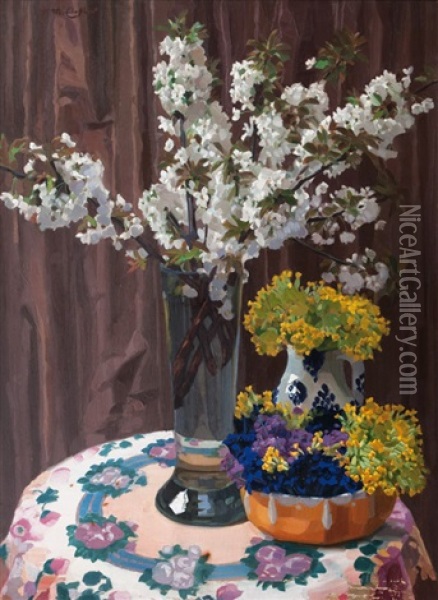 Spring Flowers Oil Painting - Reinhold Max Eichler