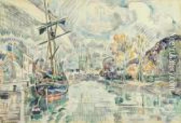 Quimper Oil Painting - Paul Signac