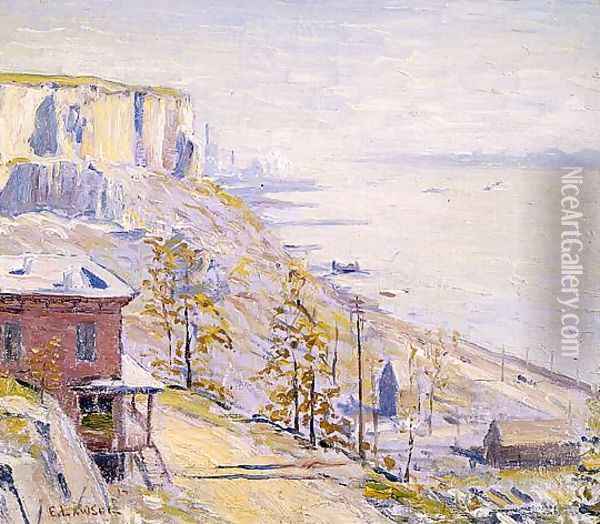 On the Hudson River, Palisade Oil Painting - Ernest Lawson