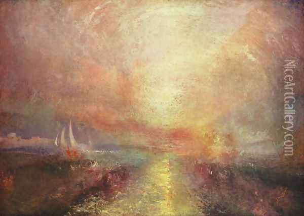Yacht Approaching the Coast Oil Painting - Joseph Mallord William Turner