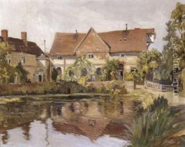 Country House Oil Painting - Albert Henry Fullwood
