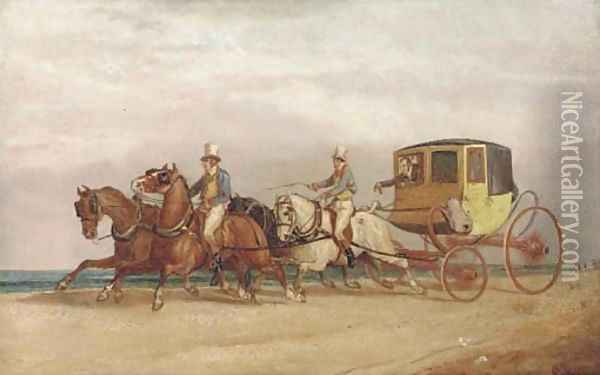 The coach to Gretna Green Oil Painting - Charles Cooper Henderson